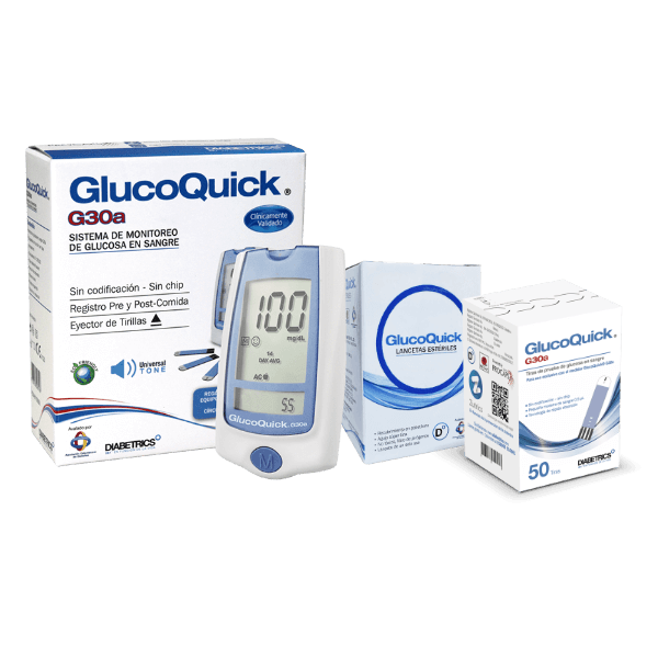 SUPER OFERTA GLUCOMETRO PRECIO GLUCOQUICK G30A MAS 50 TIRAS MAS 50 LANCETAS TODODIABETES