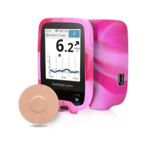 Funda de silicona para lector freestyle libre + 20 parches para sensor Freestyle libre