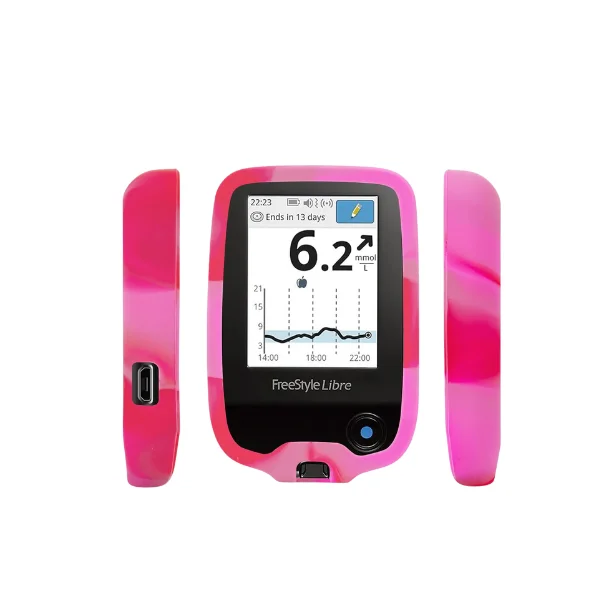 Funda de silicona para lector freestyle libre + 20 parches para sensor Freestyle libre