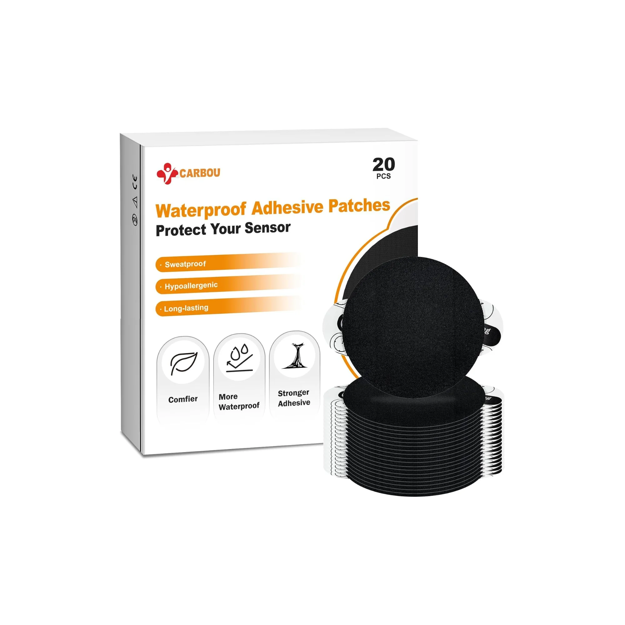 Parches para sensor Freestyle libre paquete x 20 unidades Negro