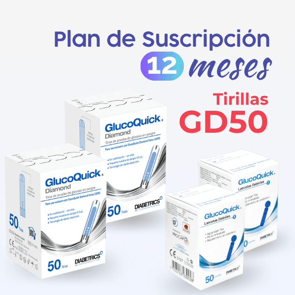 Plan de suscripción anual Tiras Glucoquick Diamond GD50